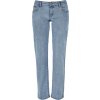 Ladies low waist straight denim pants tinted lightblue washed