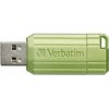 Verbatim USB flash disk, USB 2.0, 128GB, Store,N,Go PinStripe, zelený, 49462, pro archivaci dat