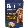 Brit Premium Dog Fillets Gravy Chicken & Green Peas 85g