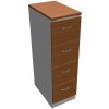 Štvorzásuvková kartotéková skriňa OP, 41,6x134,5x64 cm, jelša/sivá - 1 kus - 1 KS - 4 - kartotéková - 416x1345x640 mm - Office Pro - 64 cm - 41.6 cm - 134.5 cm - jelša/sivá OFFICE PRO