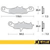 PROX BRZDOVÉ DOŠTIČKY KH258 / KH349 KAWASAKI KX 80/85/100 '97-20, SUZUKI RM 85 '05-20 Predný, KAWASAKI KFX 450R 08-14, KVF 650 BRUTE FORCE '05-13 Predný Pravy