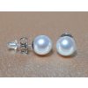 Zlaté náušnice s pravými perlami napichovacie FE585AAAwP