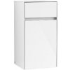 Villeroy & Boch Collaro - Bočná skrinka, 40x75x35 cm, 1 dvierka, pánty vľavo, Glossy White C03200DH