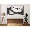 Karls DESIGN Drevený obraz na stenu - Hory I - 70cm