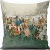 Hanah Home Vianočný dekoračný vankúš TUNES VI 43x43 cm zelený/biely