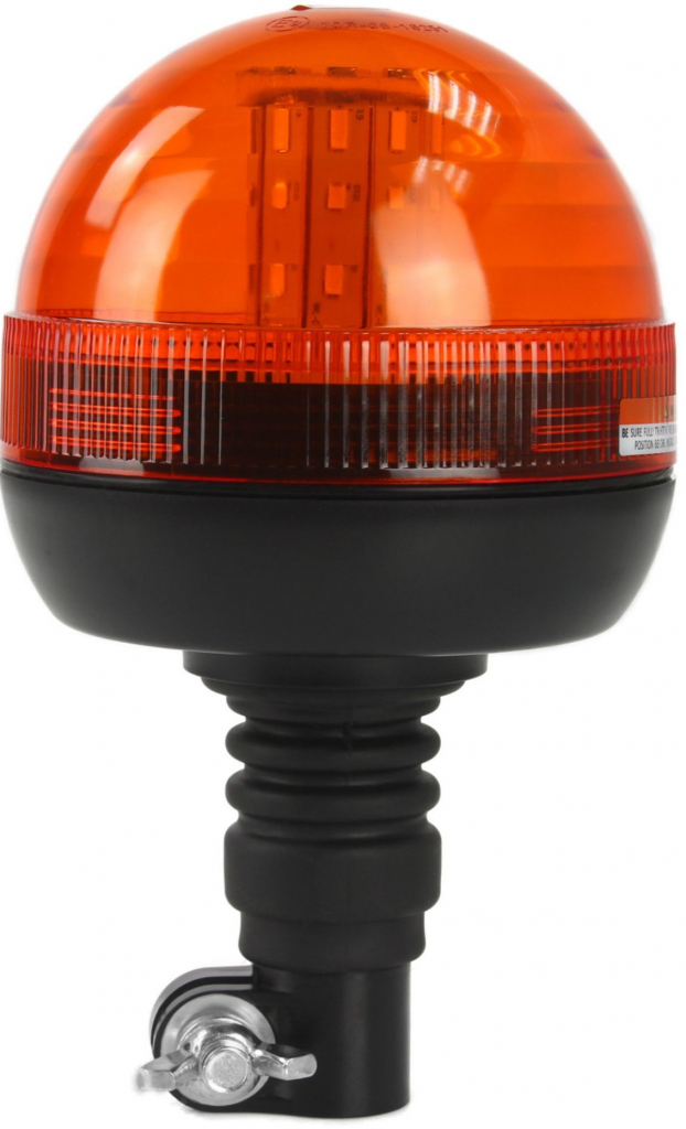 MAR-POL Výstražný maják na tyč - oranžový 12-24V 8W 40-LED M82714