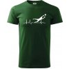Ekg futbal brankár - Klasické pánske tričko vyššej gramáže - 4XL ( Fľaškovozelená )