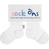 KIKKO SOCK ONS Držiak ponožiek Classic, biela (0-6m)