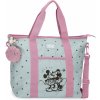 Dámska taška Mickey & Minnie Kisses – svetlomodrá s ružovými detailmi, 22 l, 3797321