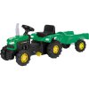 SMOBY Traktor s volantom + vozík zelené
