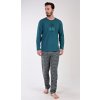 Adam pánské pyžamo dlouhé tm.zelené