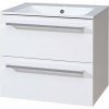 MEREO - kúpeľňová skrinka BINO s keramickým umývadlom 61 cm - biele prevedenie (CN660)