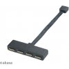 AKASA rozbočovač pro RGB LED pásky AKASA / 1x female / 4x male, černá, 10 cm (AK-CBLD02-10BK)