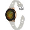 eses Silikónový remienok splietaný pre Samsung Galaxy Watch 4, 5, 6, 7 - Biely, 20 mm