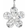 Evolution Group Prívesok bižutéria so Swarovski krištáľmi biely kvietok 54037.1
