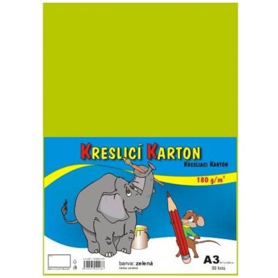 Stepa Kresliaci kartón A3 50ks 180g svetlo zelený