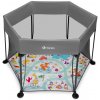 Lionelo Cestovná ohrádka Roel Grey Multicolor