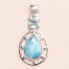 Nefertitis Larimar prívesok striebro Ag 925 KO17 NF52827 - 3,1 cm, 4,1 g