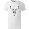 Geometria - Veľký jeleň - Tričko z organickej bavlny - 3XL ( Biela )