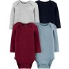 CARTERS CARTER'S Body dlhý rukáv Mix chlapec jednofarebné LBB 4 ks NB/ veľ. 56