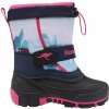 Detské snehule KangaROOS Kanga-Bean IV tmavomodrá/ ružová sedmokráska, veľkosť 35 EU