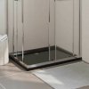 vidaXL Obdĺžniková sprchová vanička z ABS čierna 80x100 cm