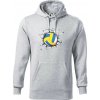 Volejbal lopta v triku - Mikina pánska Cape s kapucňou - S ( Svetlosivý melír )