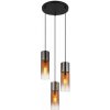 GLOBO 21000-3HG ANNIKA závesné svietidlo D340mm 3xE27 čierna, priehľadná medená