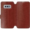 Flipové puzdro na mobil Samsung Galaxy S10e vo vyhotovení Brown & Gray so sivým vnútrom 5903226813612