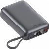 Swissten 20000 mAh 45W s integrovaným káblom USB-C vesmírne strieborná