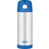 Thermos FUNtainer - detská termoska so slamkou 470 ml - modrá-ihneď