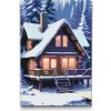 Vymalujsisam.sk Maľovanie podľa čísiel - Zasnežená chalúpka Veľkosť: 40x60cm, Rám: Na kartónovej doske