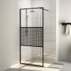 Zástěna do průchozí sprchy čiré ESG sklo 80 x 195 cm černá Černý 151028