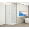 Gelco TRINITY CHROME štvrťkruhová sprchová zástena 900x900mm, matné sklo, pravá GT6590MR-CH