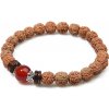 Buddha náramok s korálkami zo semien Rudraksha a veľkou korálkou