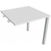 Hobis Pracovný stôl Uni k pozdĺ. reťazeniu, 80x75,5x80 cm, biela/sivá