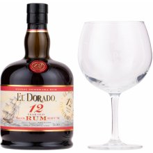 El Dorado 12y 40% 0,7 l (dárčekové balenie 1 pohár)