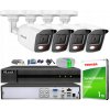 Súprava na monitorovanie TurboHD, 4 vonkajšie kamery Hybrid Light 2Mpx, 4-kanálový rekordér - HiLook by Hikvision