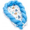 T-tomi Pletené hniezdočko pre bábätko 2v1 Blue bears