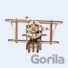 Wooden City 3D mechanické puzzle Dvojplošník 63 ks WR304
