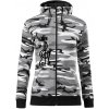 Husľový kľúč gitara - Mikina dámska trendy zipper s kapucňou - 2XL ( Šedý maskáč )