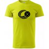 Florbal lopta - Klasické pánske tričko vyššej gramáže - S ( Limetková )