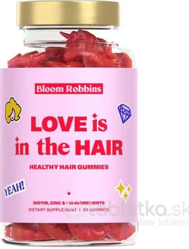 Bloom Robbins LOVE is in the HAIR žuvacie cukríky, jednorožci 60 ks