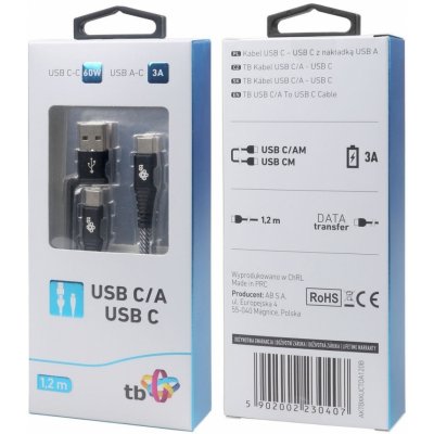 TB Touch AKTBXKUCTOA120B USB-C - USB C s USB A, 1,2m