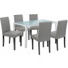Jedálenský set Mira 6+1 bielo-sivý