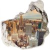 Fototapeta diera na stenu 3D New york letu vták 75x75 cm