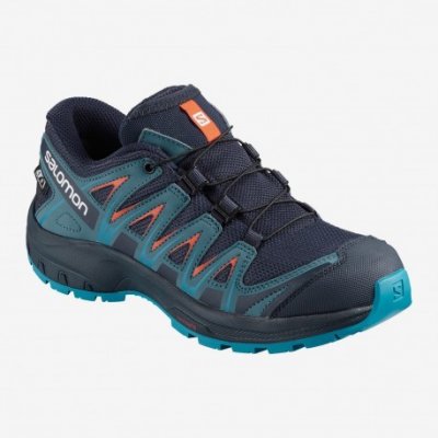 Salomon XA Pro 3D CSWP J 406433 dětské nízké nepromokavé boty navy blazer/mallard blue