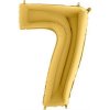 Nafukovací balónik číslo 7 zlatý 102 cm extra veľký - Grabo - Grabo