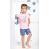 Detské pyžamo so šortkami Indiánka Matylda 98 Ružová / modrá Krátke