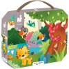 Janod Panoramatické puzzle v kufríku Džungľa 36 ks